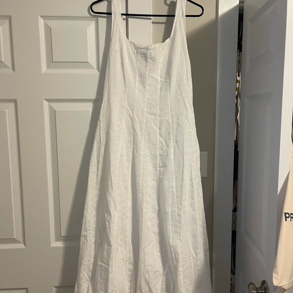 Mango White Maxi Dress